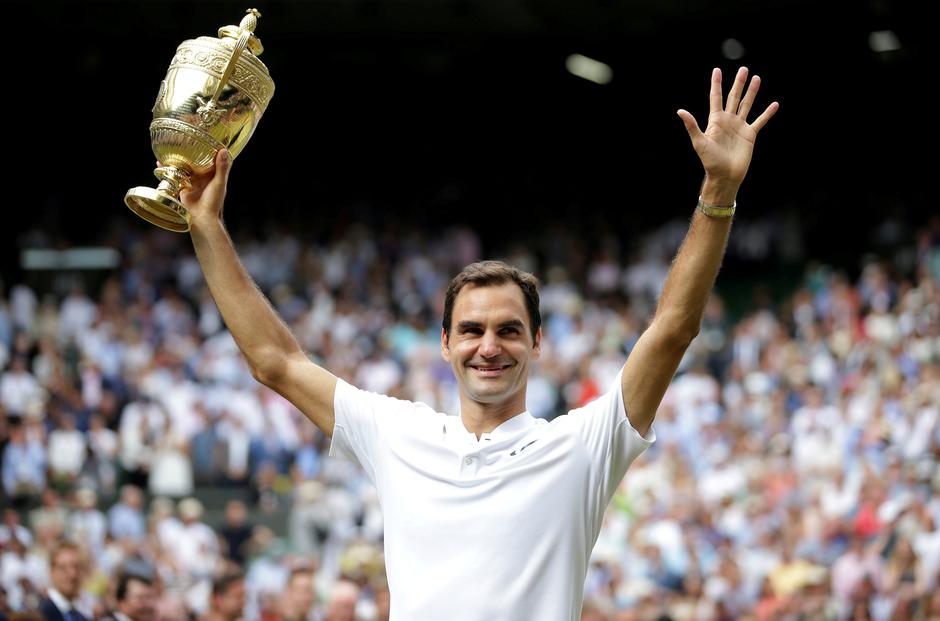 Roger Federer slavi pobjedu u Wimbledonu 2017. | Author: Daniel Leal-Olivas/REUTERS/PIXSELL