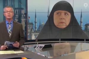 Fotomontaža Angele Merkel na njemačkoj televiziji ARD