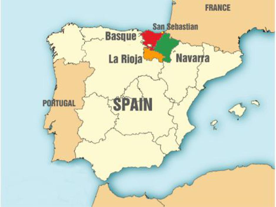 Karta Španjolske i Baskije | Author: Express.hr