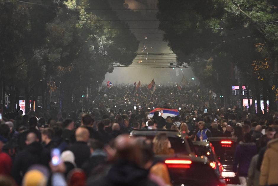 Slavlje građana na ulicama Beograda nakon pobjede Studentske liste | Author: R.Z./ATAImages