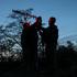 Ukrainian servicemen adjust an antenna for controlling a multifunctional unmanned aerial vehicle before flying it over positions of Russian troops, amid Russia's attack on Ukraine, near the frontline in Donetsk region
