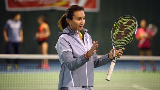 Iva Majoli na treningu
