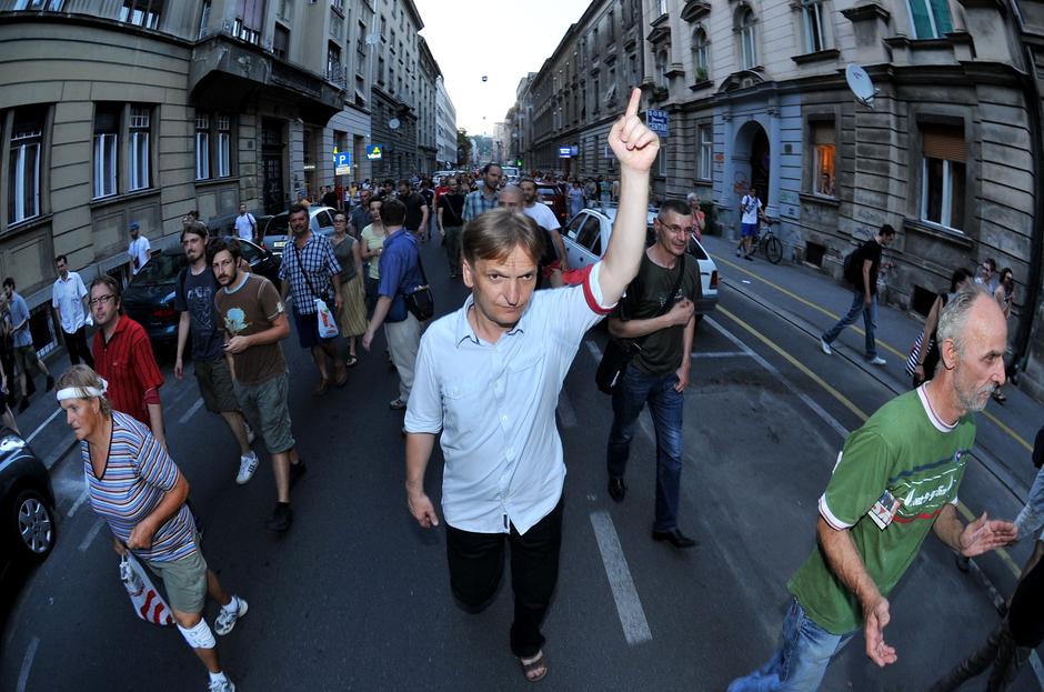 Vili Matula na prosvjedima za Cvjetni | Author: Marko Lukunić (PIXSELL)