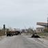 Smoke rises following an explosion during a demining operation conducted by the Russian military in the Russian-controlled Ukrainian town of Oleshky