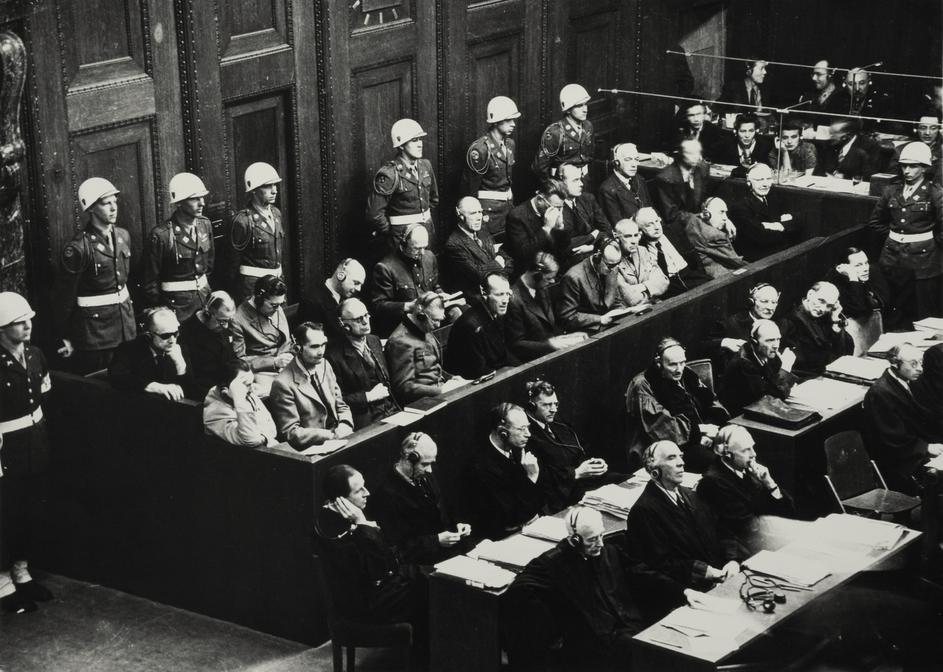 Dock at the Nuremberg trials, 1946