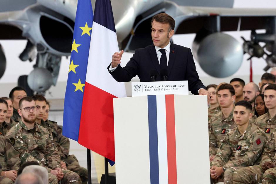 President Macron Presents His Wishes to The Armies - Istres, France - 15 Jan 2026 | Author: 