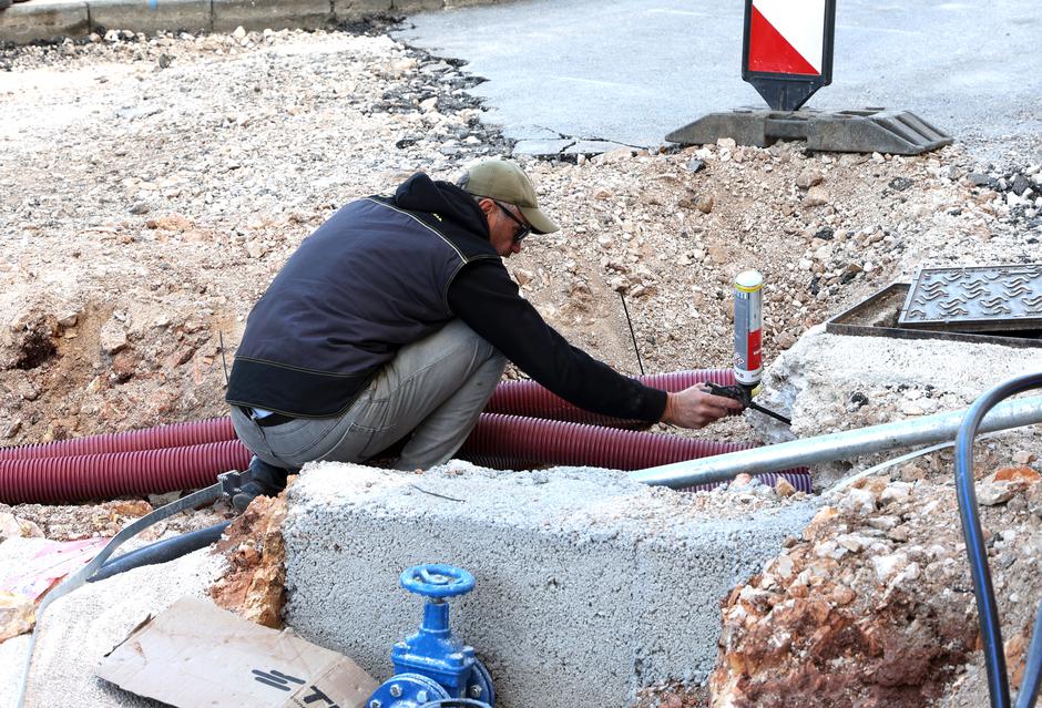 Šibenik: Nastavljeni su radovi na obnovi ulice Vladimira Nazora u centru grada | Author: Dusko Jaramaz/PIXSELL