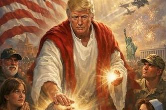 Après avoir vivement critiqué le pape, Donald Trump poste une photo de lui incarnant Jésus-Christ, avant de la supprimer