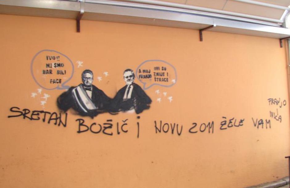 Grafit u Splitu s Franjom Tuđmanom i Ivicom Račanom | Author: Ivo Cagalj (PIXSELL)