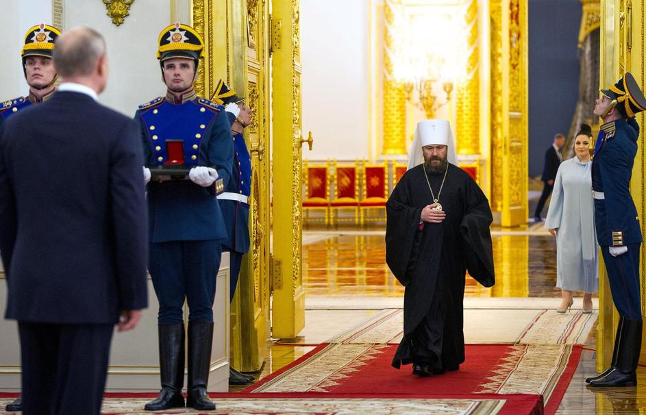 FILE PHOTO: Chairman of Moscow Patriarchate's external relations department Metropolitan Hilarion takes part in a ceremony in Moscow
