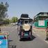 Border Security Force (BSF) soldiers stand guard as a vehicle with Pakistani citizens crosses towards the integrated checkpost as they prepare to leave India after India revoked all visas issued to Pakistani citizens, at the Attari-Wagah border