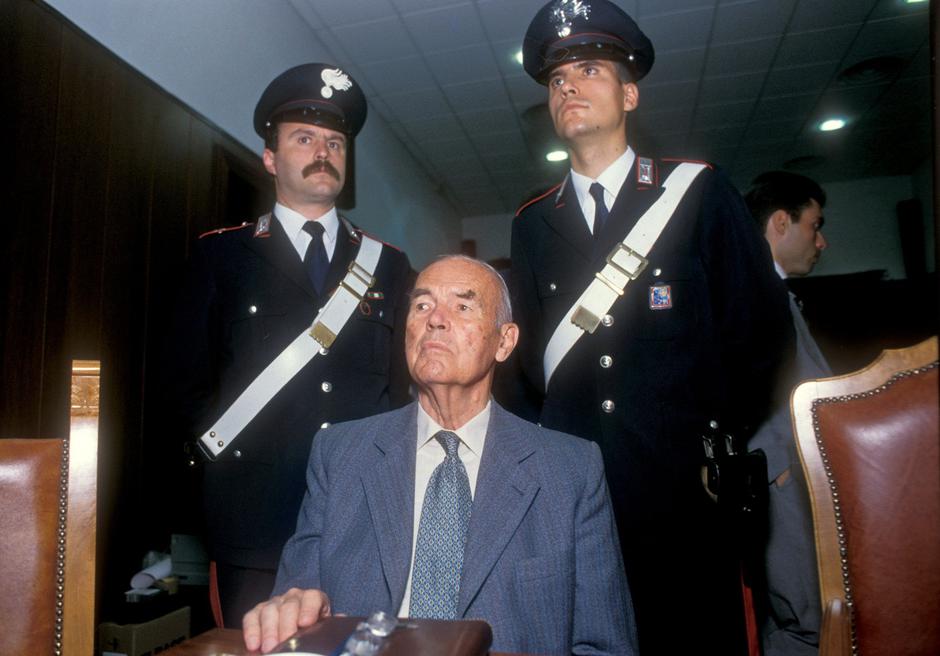 Erich Priebke, ex Nazi SS officer on trial for World War II crimes, Portoferraio, Italy - 01 Jan 1996 | Author: 