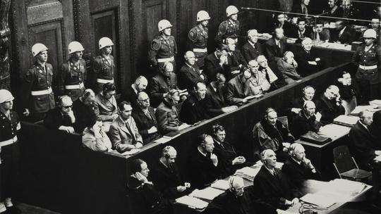 Dock at the Nuremberg trials, 1946