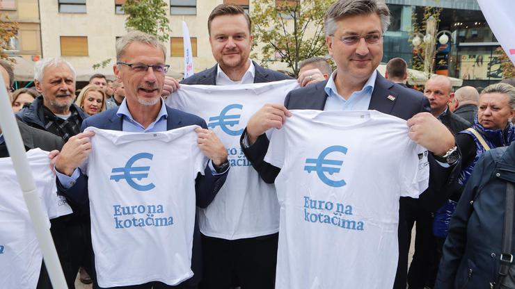 Premijer Plenković, Boris Vujčić i ministar financija Primorac sudjelovali su na manifestacija Dani eura u Zagrebu