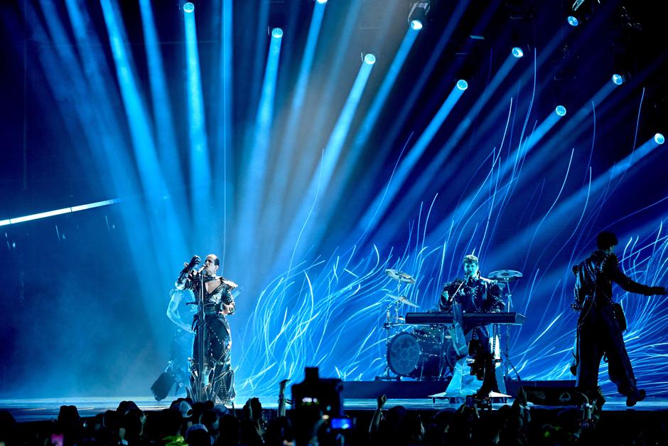 Wien, Austria. 16th May, 2026. VIENNA, AUSTRIA 20260516Lavina representing Serbia with the song "Kraj Mene" during the final of the 70th Eurovision Song Contest (ESC) at the Wiener Stadthalle in Vienna, Austria, Saturday, May 16, 2026. Photo: Jessica Gow/ | Author: Profimedia