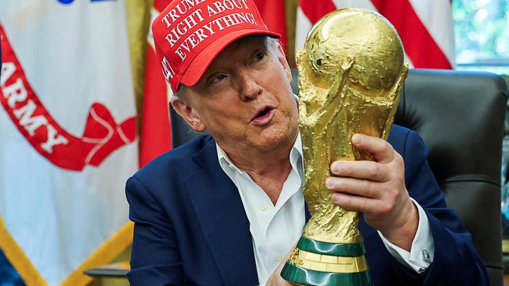 FILE PHOTO: U.S. President Trump makes an announcement on 2026 FIFA World Cup, at the White House