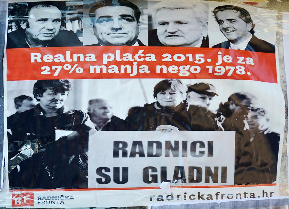 Prosvjed Radničke fronte | Author: Nikola Ćutuk/ Pixsell