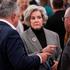 FILE PHOTO: White House Chief of Staff Susie Wiles speaks with fellow attendees during a reception for Sergio Gor, the recently sworn-in U.S. Ambassador to India, at the Kennedy Center in Washington
