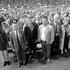 Zagreb: Uoči izbora u Domu sportova organiziran je veliki skup SDP-a, travanj 1990.