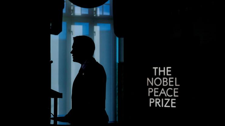 Chair of the Norwegian Nobel Committee Jorgen Watne Frydnes announces the Nobel Peace Prize 2026 at the Norwegian Nobel Institute, in Oslo