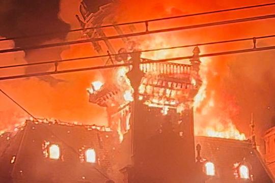 Fire in Limoges city hall amid protests in France