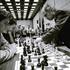 Chess. USSR Chess Championship 1986. Moscow.World Trade Center. Grandmaster Mikhail Tal during a simultaneous game at th