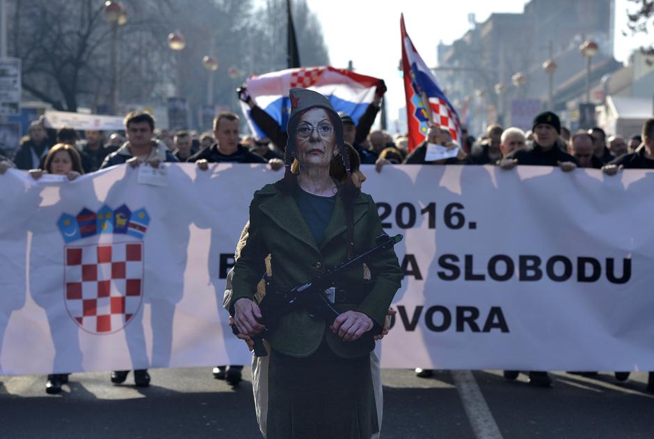 Prosvjed zbog privremenog oduzimanja koncesije televiziji Z1 | Author: Marko Lukunić (PIXSELL)