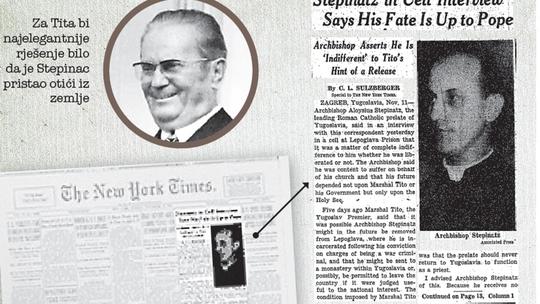 Intervju iz New York Timesa 1950. sa Stepincem
