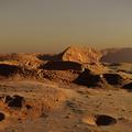 landscape on planet Mars, desert on the red planet