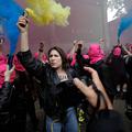 Pussy Riot protests outside the Russian Pavilion at the Venice Biennale