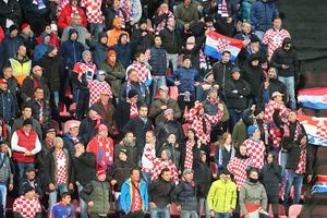 Hrvatski navijači na utakmici u Tampereu