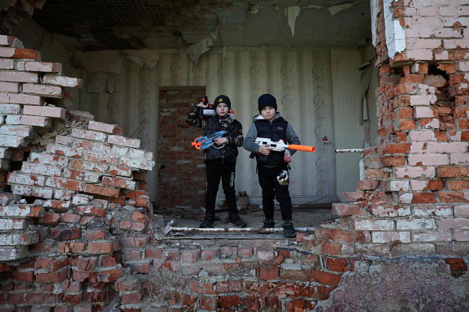 The Wider Image: Childhood shaped by war for two Ukrainian brothers