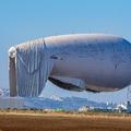 GIVAT AVNI, ISRAEL - NOVEMBER 3, 2021: Israel's deffence force launches a massive reconnaissance surveillance balloon to detect aerial threats at long