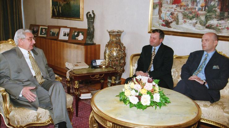 Franjo Tuđman s Antom Jelavićem i Jadrankom Prlićem