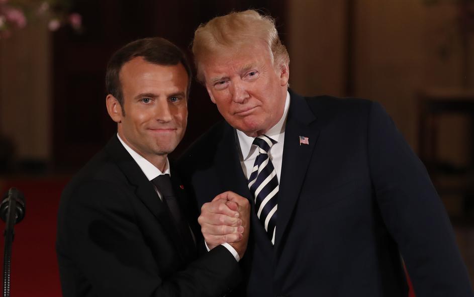 Donald Trump i Emmanuel Macron