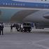 Catering truck is parked next to Air Force One, before U.S. President Donald Trump's departure from Ankara