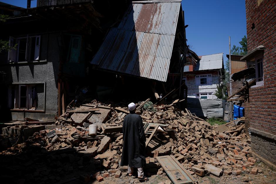 A view of the family house of Adil Thoker which was demolished by the Indian authorities at at Guri village in Anantnag | Author: Adnan Abidi