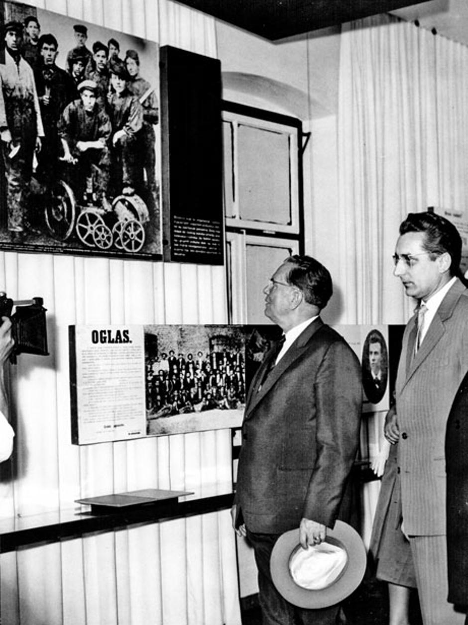 Tito i Tuđman u Muzeja revolucionarnog pokreta i Narodnooslobodilačke borbe u Kumrovcu 1962. godine | Author: Muzej istorije Jugoslavije