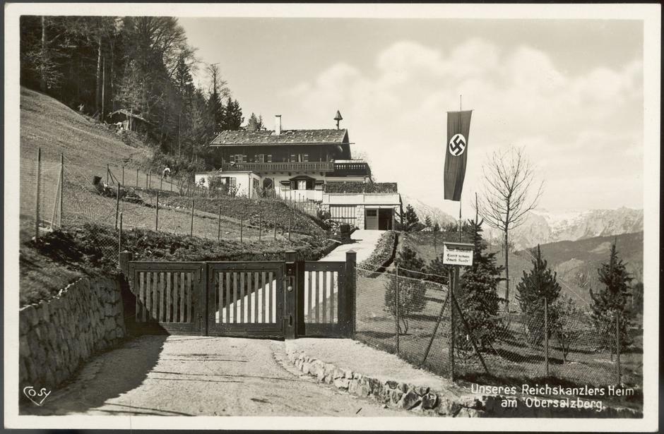 The chalet-like upper part of his home, the Berghof (also known as the Eagle's Nest) : twelve subterranean floors are beneath what we see, and there were outlying buildings galore     Date: 1930s | Author: Profimedia