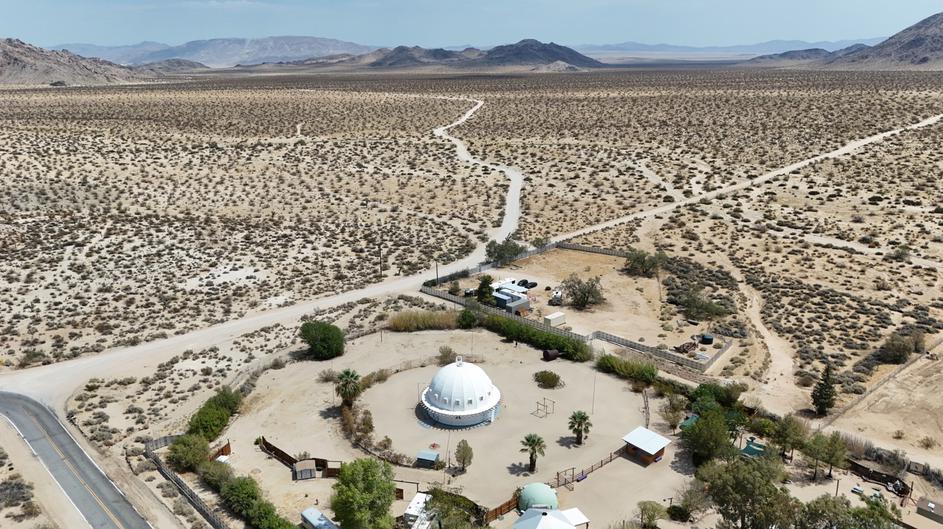 Is this where an E.T. will phone from home? The world-famous Integratron in the California desert