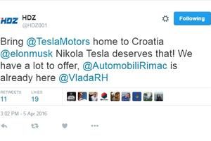 HDZ preko Twittera pozvao Elona Muska u Hrvatsku
