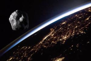Ilustracija bliskog susreta asteroida i Zemlje