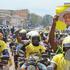 Supporters of Uganda's President and the leader of ruling NRM party Yoweri Museveni, attend his campaign rally in Kampala