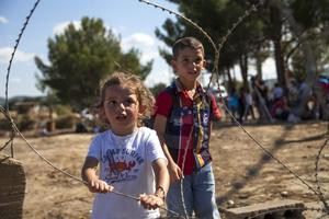Izbjeglice na granici Makedonije i Grčke