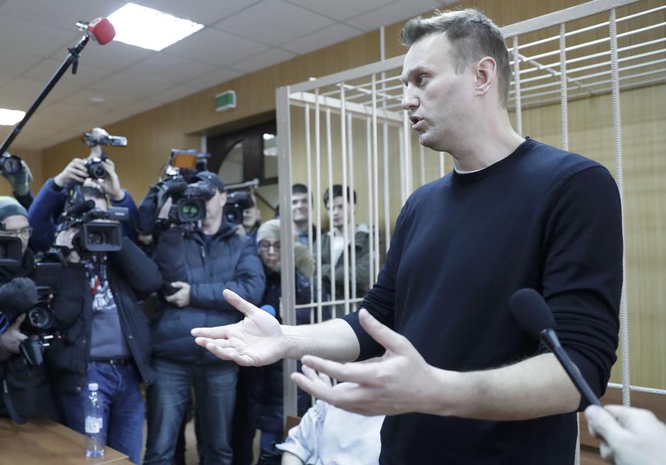 Aleksej Navalni, ožujak 2017., na sudu u Moskvi | Author: TATYANA MAKEYEVA/REUTERS/PIXSELL