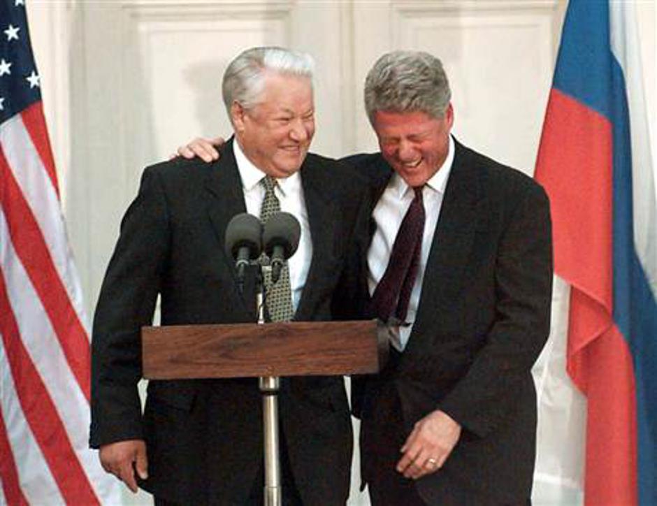 Boris Jeljcin i Bill Clinton | Author: Pinterest