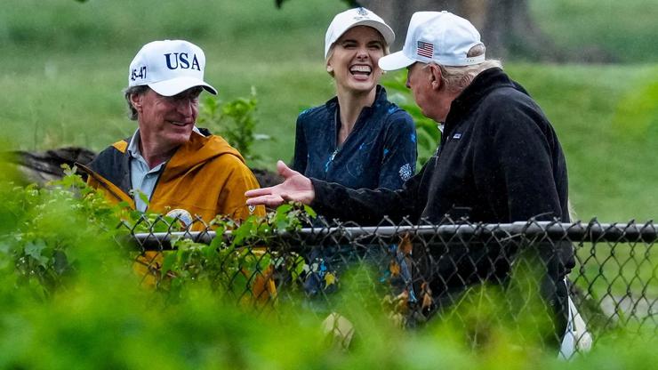 U.S. President Donald Trump visits golf course at Hains Point in Washington, D.C.