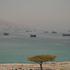 Vessels are anchored in the Strait of Hormuz, as seen from Musandam