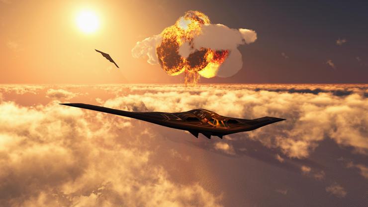 Northrop Grumman B-2 Spirit Stealth Bombers In Action