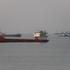 Vessels in the Strait of Hormuz near the beach of Bandar Abbas